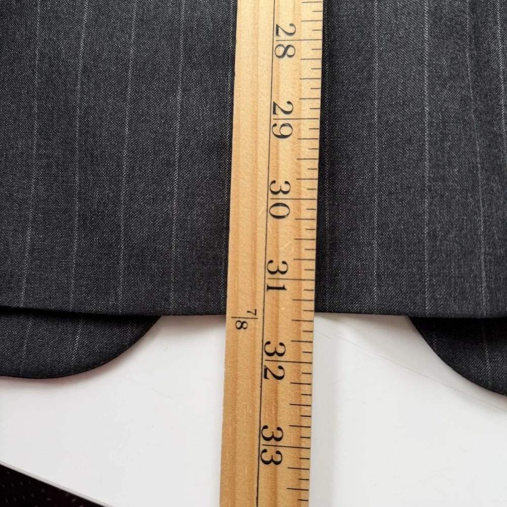 Polo University Club Ralph Lauren Suit Jacket Mens 41 Short Gray Pinstripe‎ Wool